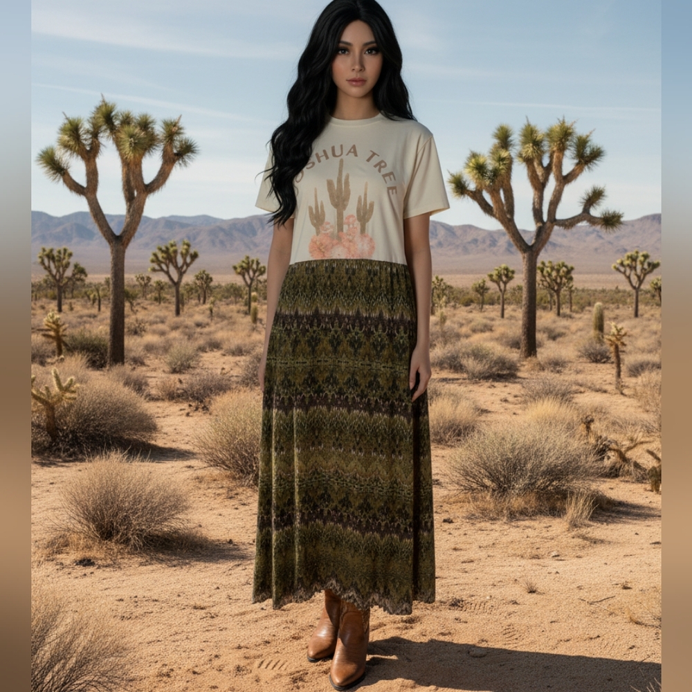 UPCYCLED Joshua Tree T-Shirt Dress S/M